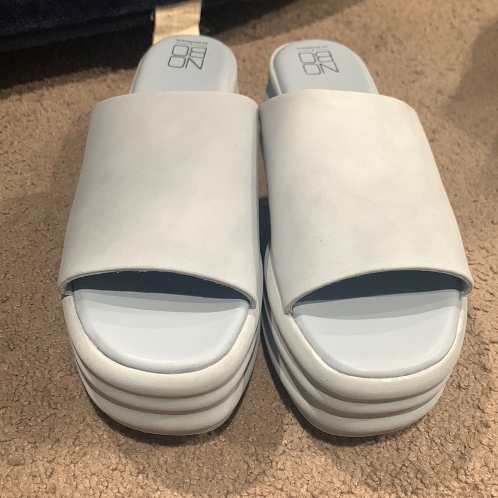 Adorable powder blue platform sandals